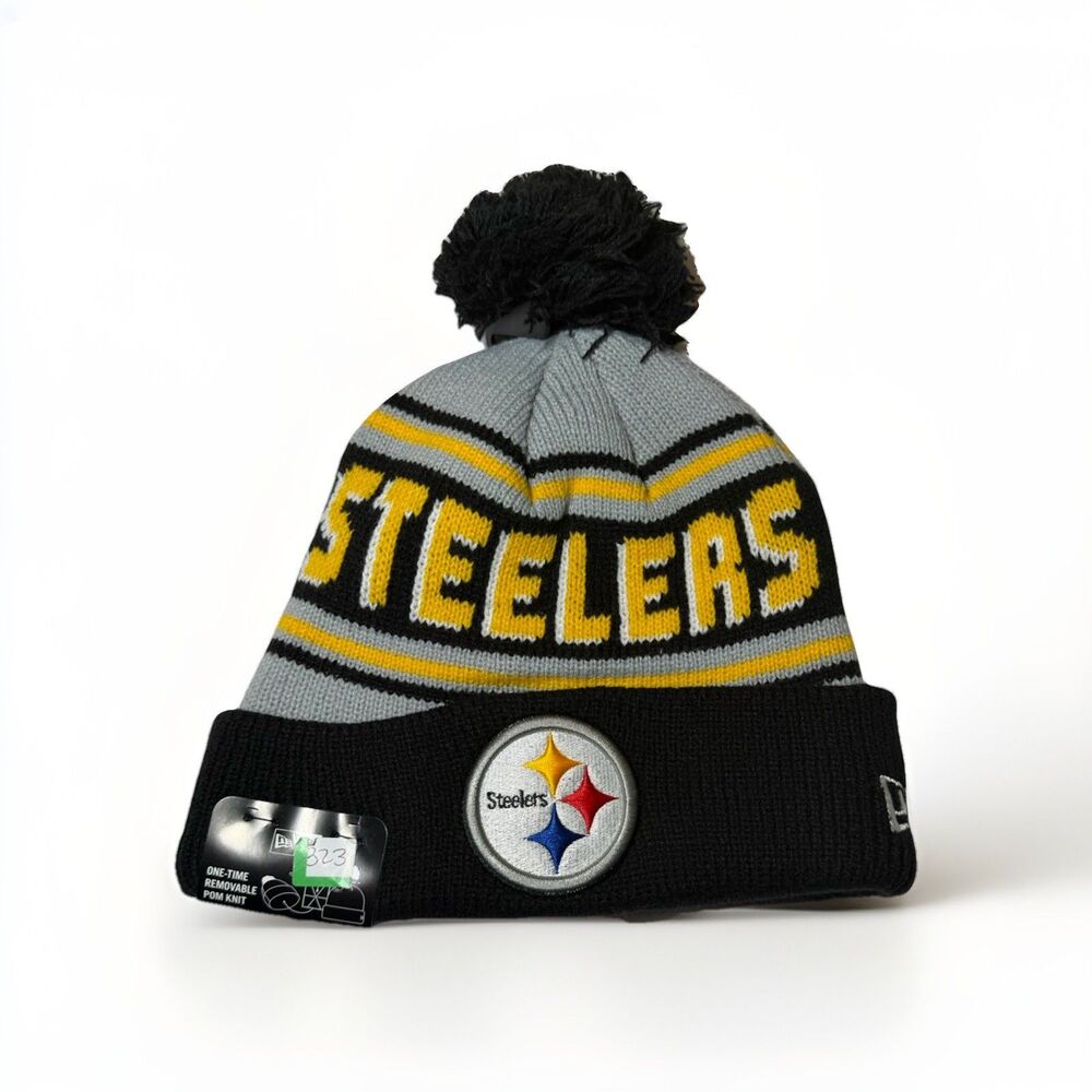 Brand New Pittsburgh Steelers New Era Knit Pom Beanie Hat NFL OSFM NWT